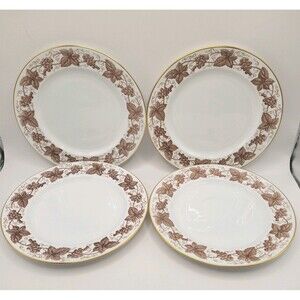 4 Copeland Spode Y6632 England Vine Grapes  Leaves Salad/Dessert Plates 8in